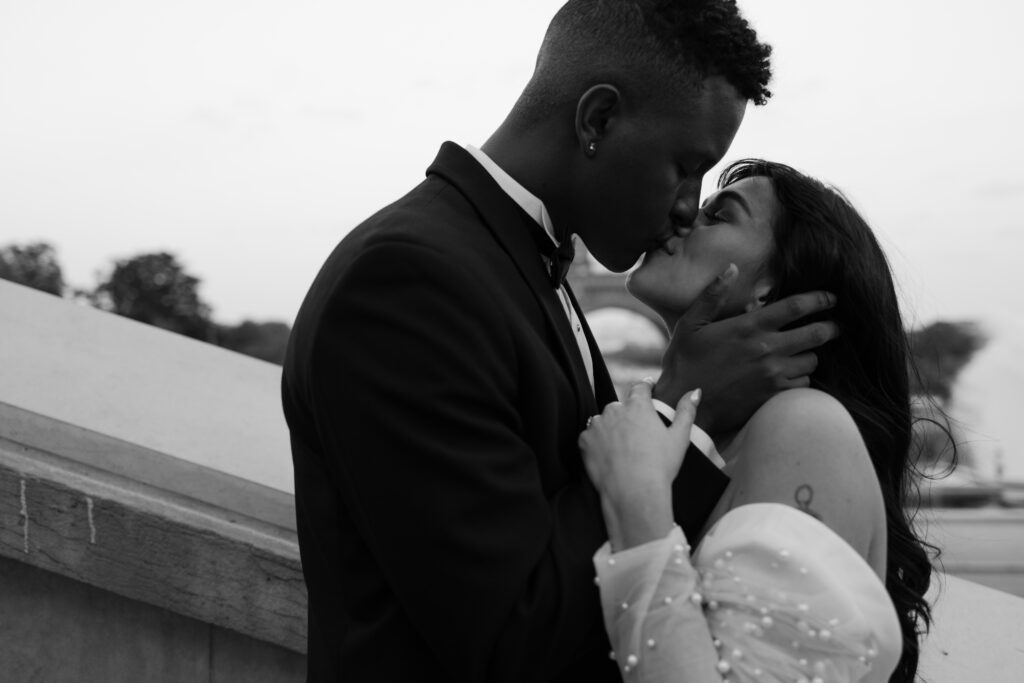 A Magical Elopement in Paris ft. the Louvre, Arc de Triomphe, and Eiffel Tower couples photos from an international elopement photographer