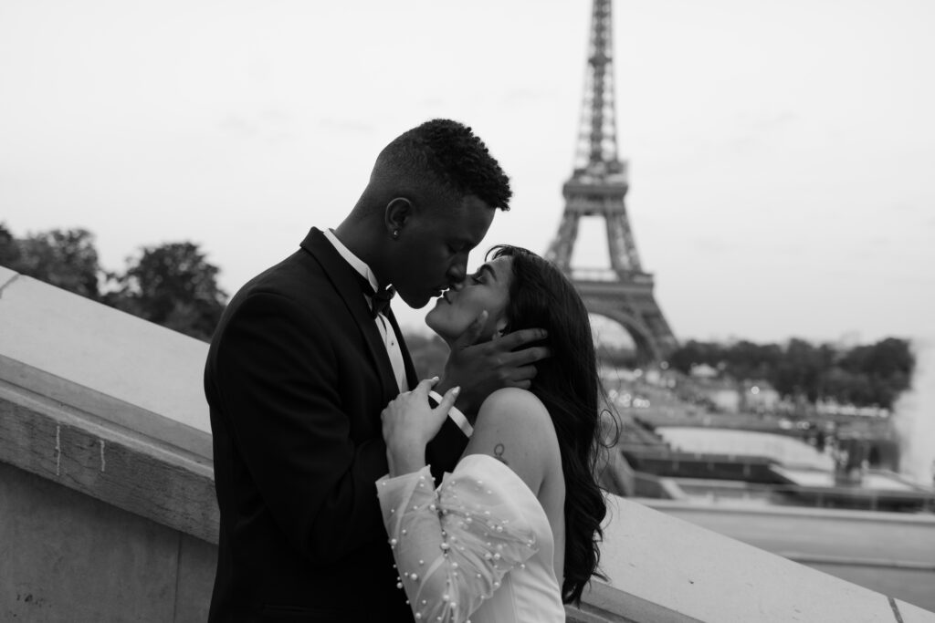 A Magical Elopement in Paris ft. the Louvre, Arc de Triomphe, and Eiffel Tower couples photos from an international elopement photographer