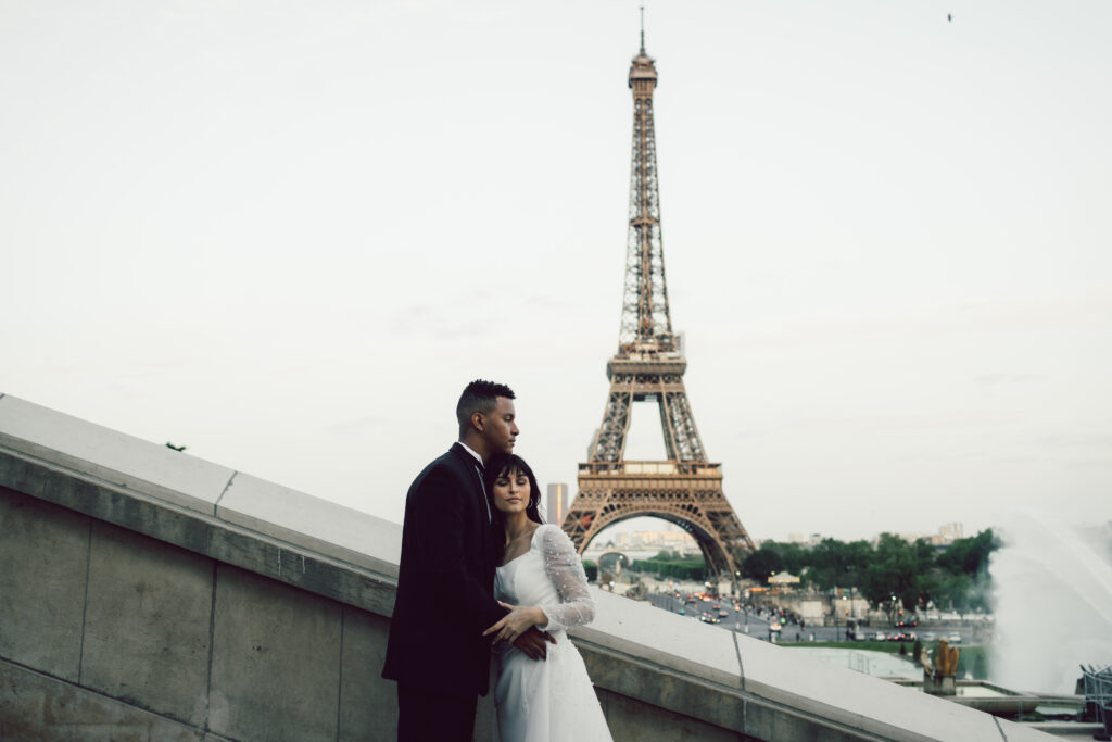 A Magical Elopement in Paris ft. the Louvre, Arc de Triomphe, and Eiffel Tower couples photos from an international elopement photographer