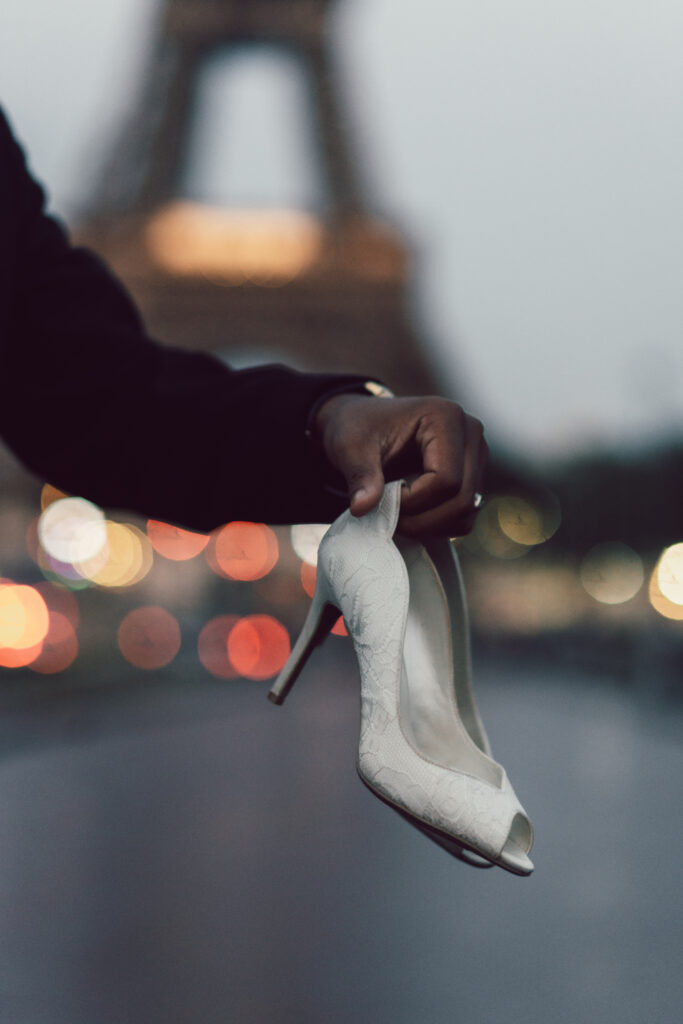 A Magical Elopement in Paris ft. the Louvre, Arc de Triomphe, and Eiffel Tower couples photos from an international elopement photographer