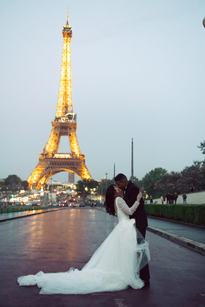 A Magical Elopement in Paris ft. the Louvre, Arc de Triomphe, and Eiffel Tower couples photos from an international elopement photographer