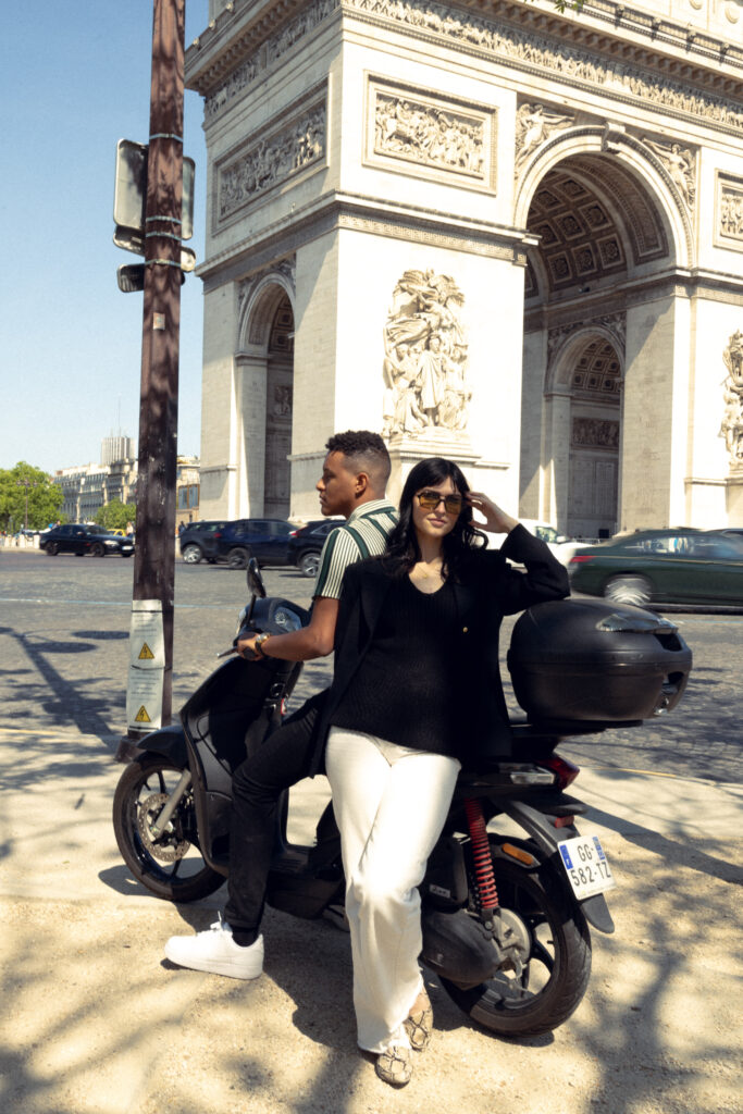 A Magical Elopement in Paris ft. the Louvre, Arc de Triomphe, and Eiffel Tower couples photos from an international elopement photographer