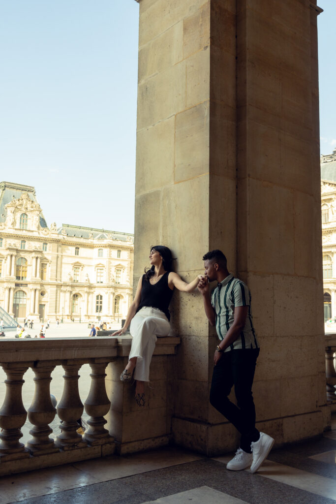 A Magical Elopement in Paris ft. the Louvre, Arc de Triomphe, and Eiffel Tower couples photos from an international elopement photographer