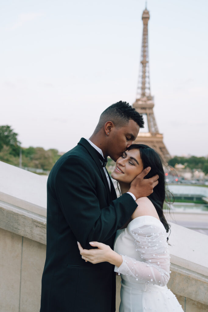 A Magical Elopement in Paris ft. the Louvre, Arc de Triomphe, and Eiffel Tower couples photos from an international elopement photographer