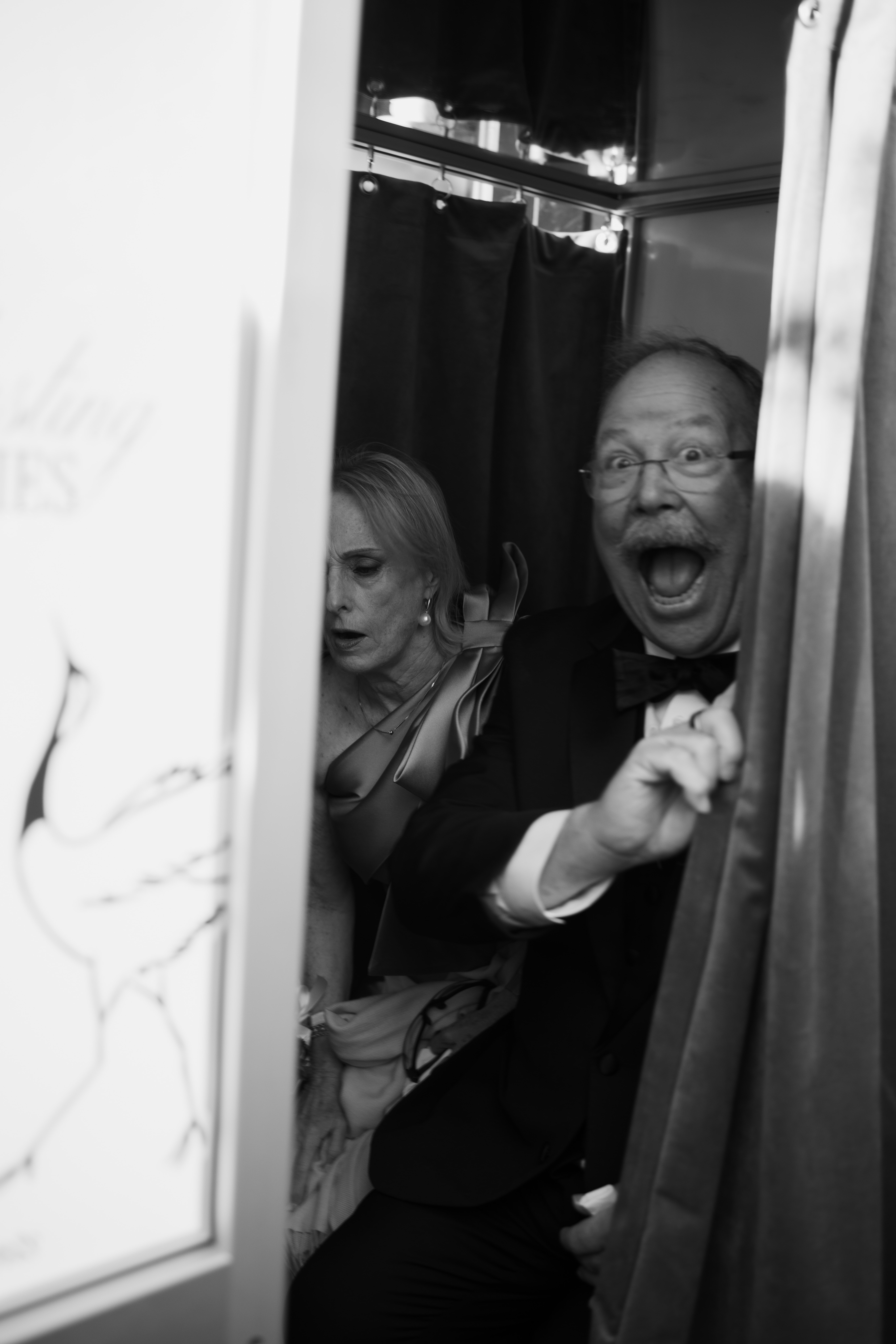 Photobooth candid moments during cocktail hour 