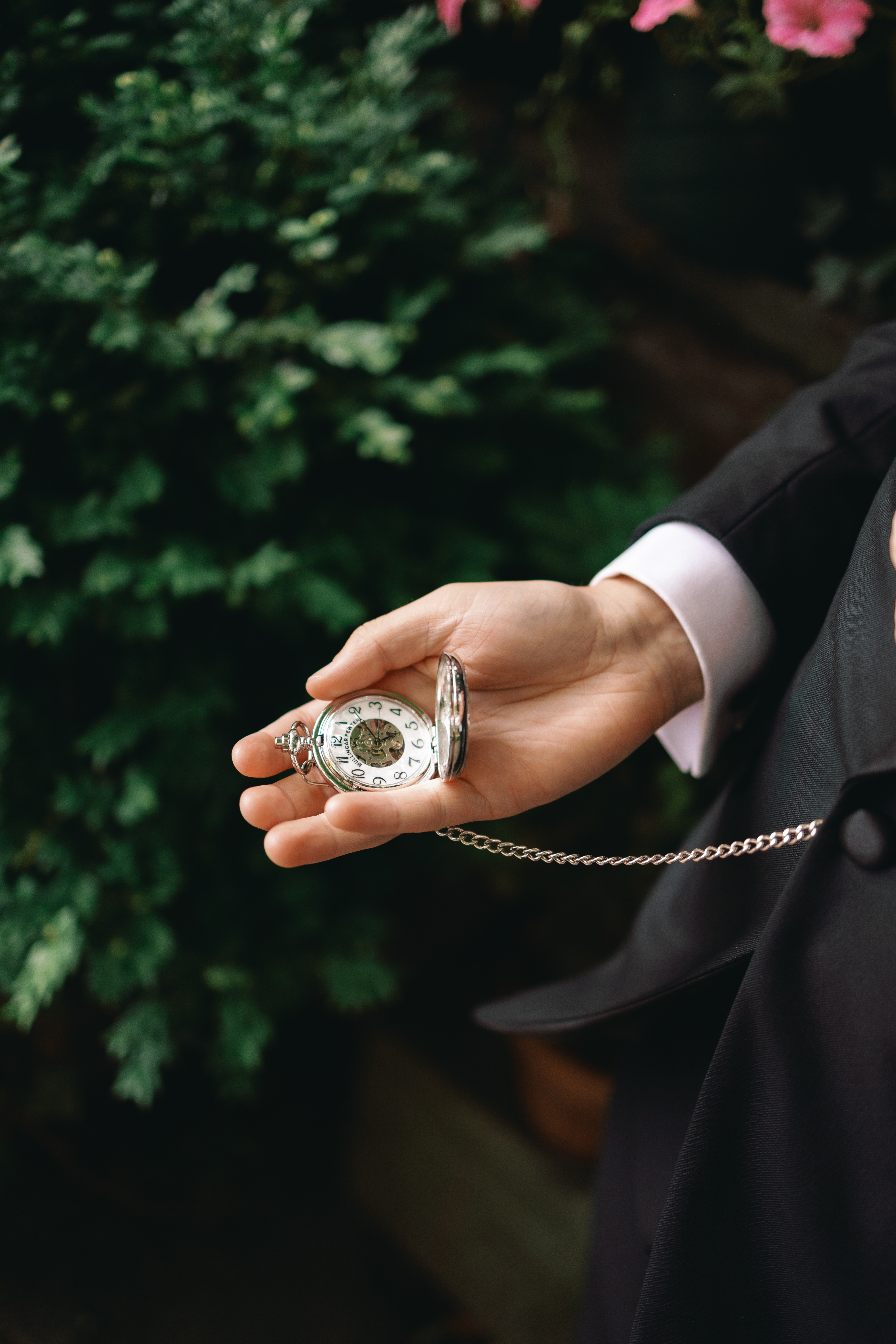groom's pocket watch details