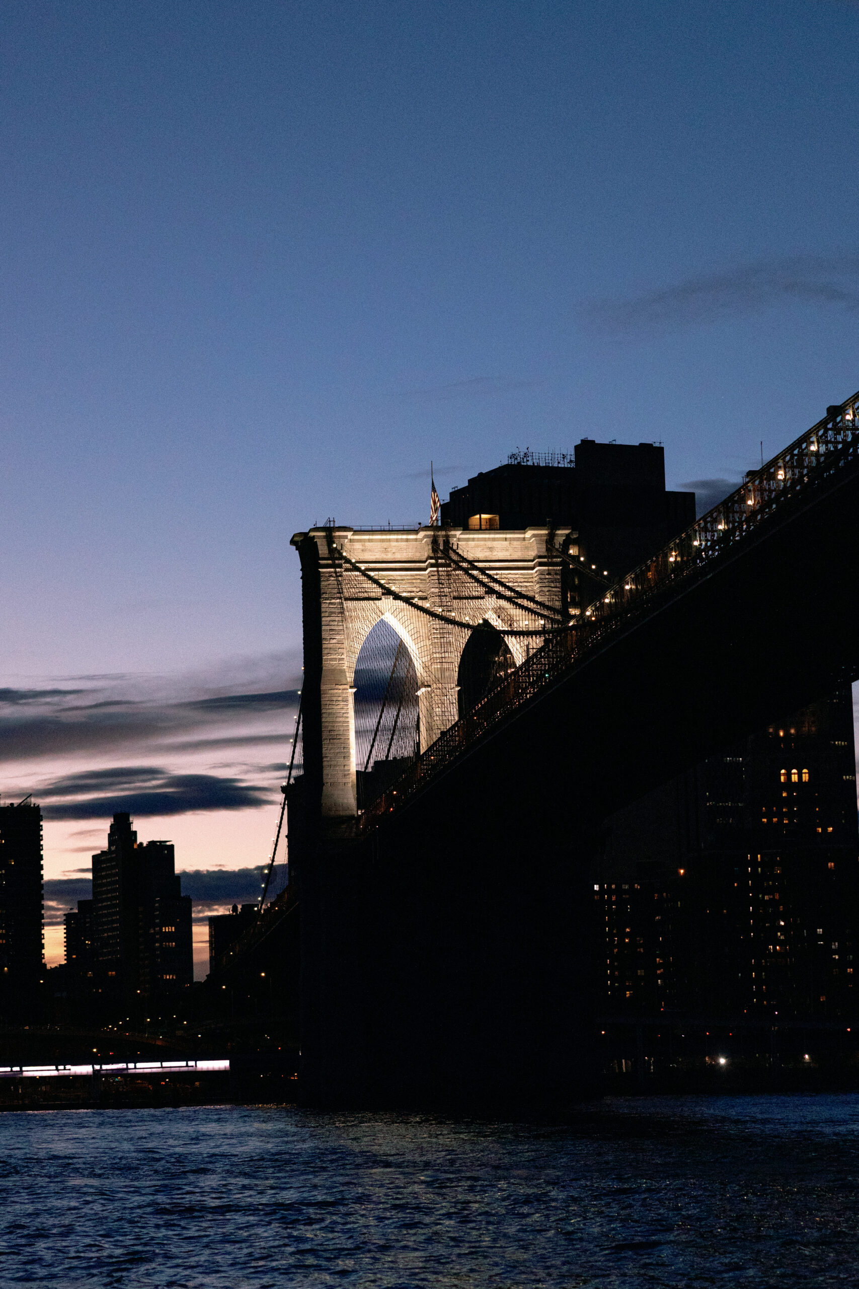 The River Café in Brooklyn candid reception moments with Manhattan skyline views