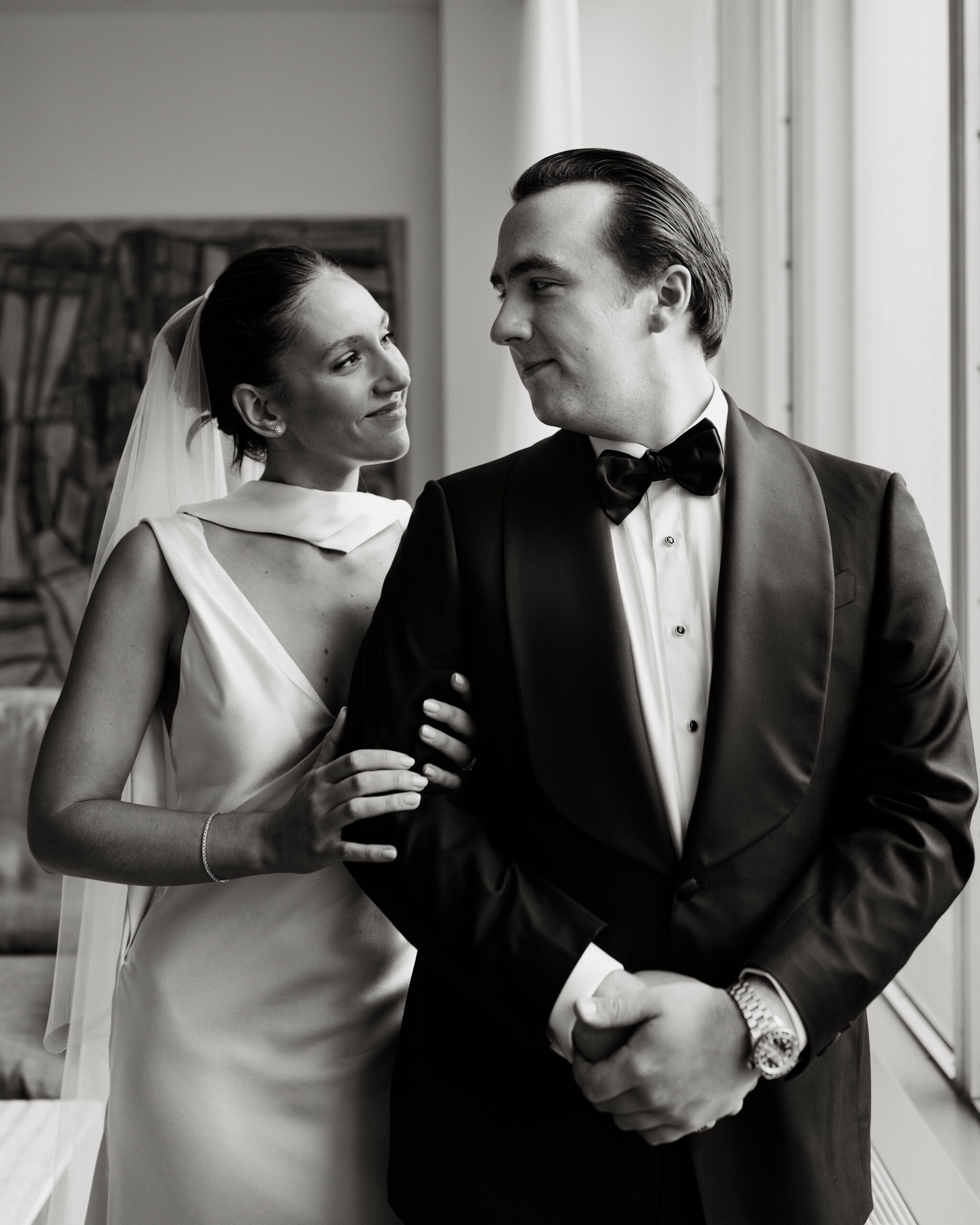 editorial bride and groom portraits at Manhatta in New York City 