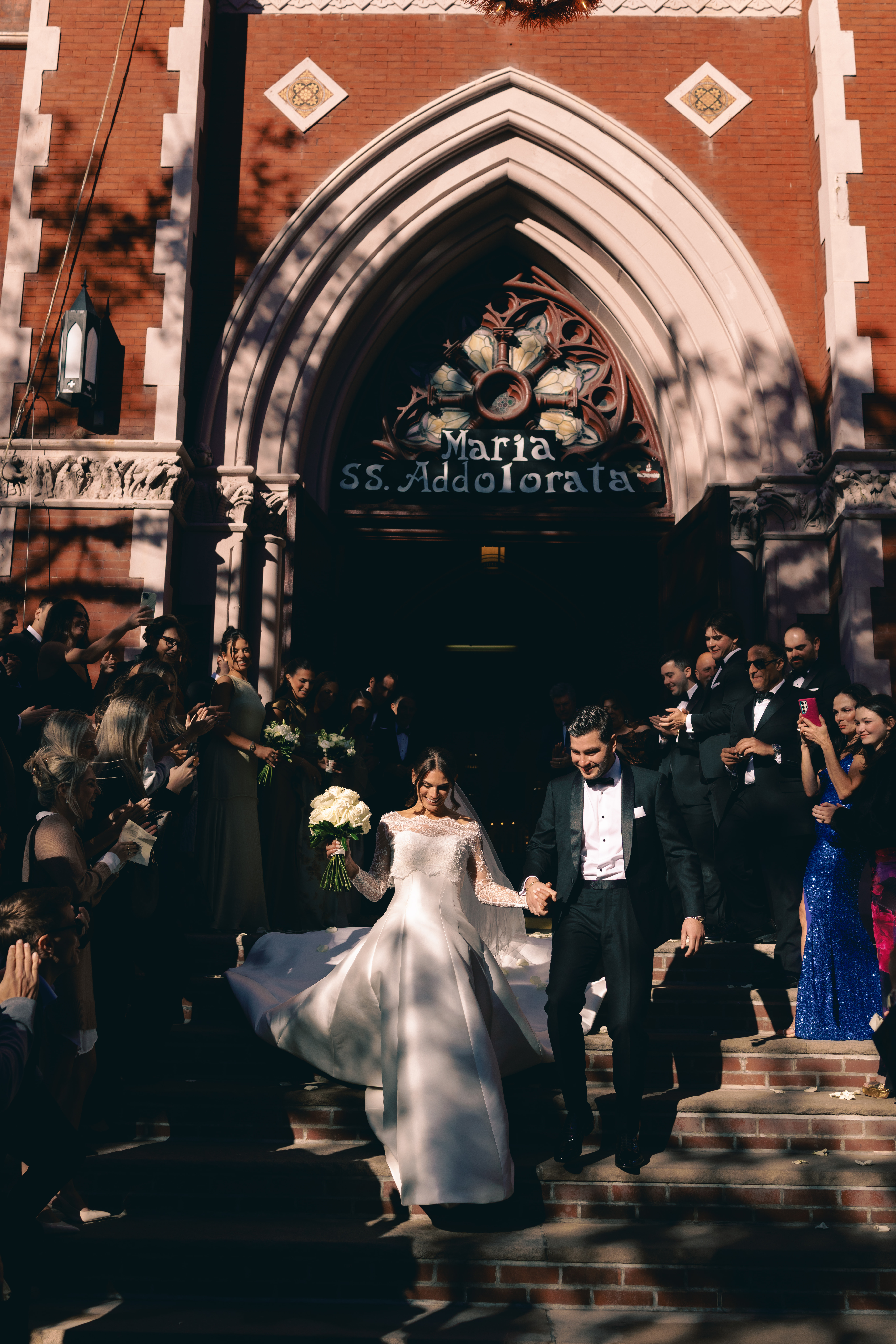 NYC vintage inspired catholic church ceremony 