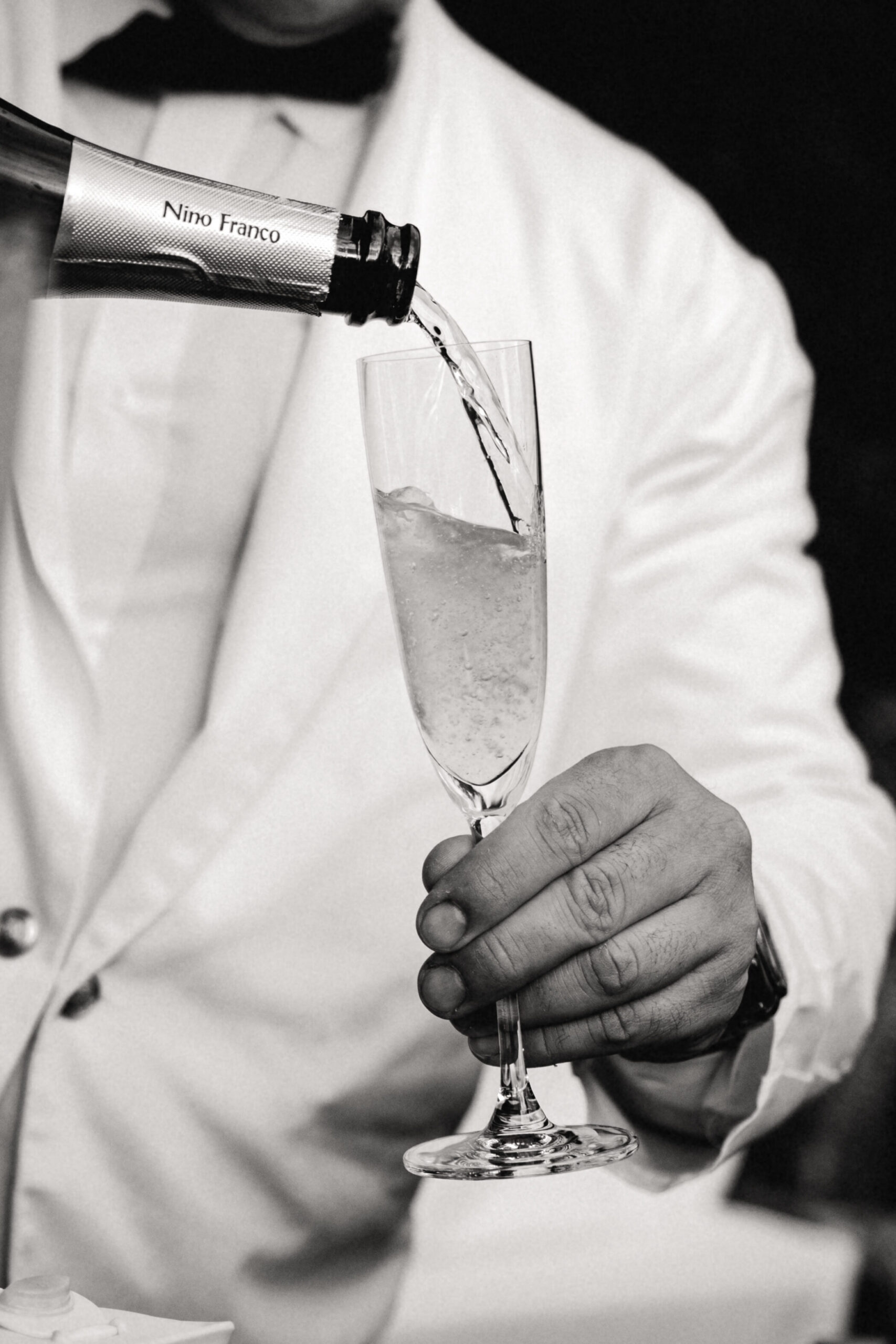 The River Café in Brooklyn candid reception moments with Manhattan skyline views