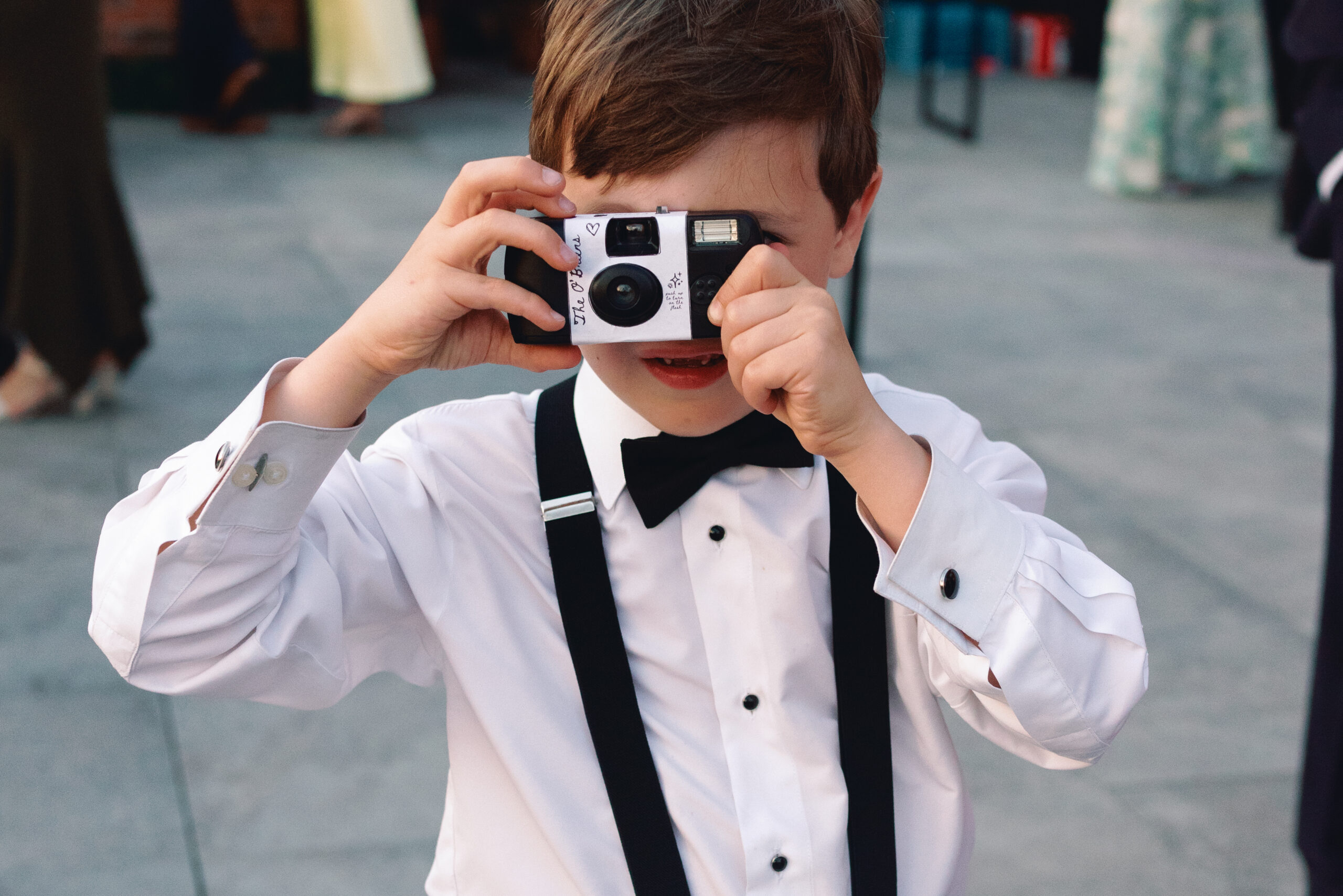 Disposable cameras placed on reception tables